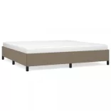 tópszínű szövet ágykeret matrac nélkül 200 x 200 cm