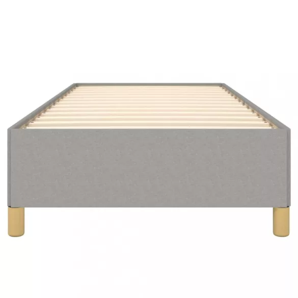 világosszürke szövet ágykeret matrac nélkül 90x190 cm