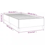 ágykeret matrac nélkül tópszín 90x190 cm anyagból