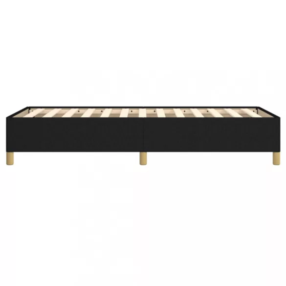 fekete szövet ágykeret matrac nélkül 100x200 cm