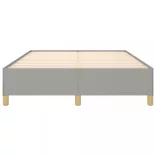 világosszürke szövet ágykeret matrac nélkül 140 x 190 cm