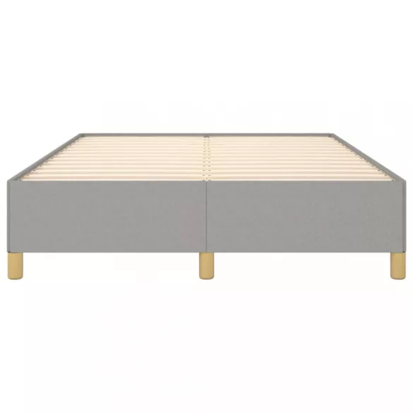 világosszürke szövet ágykeret matrac nélkül 140 x 190 cm