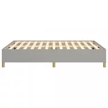 világosszürke szövet ágykeret matrac nélkül 140 x 190 cm