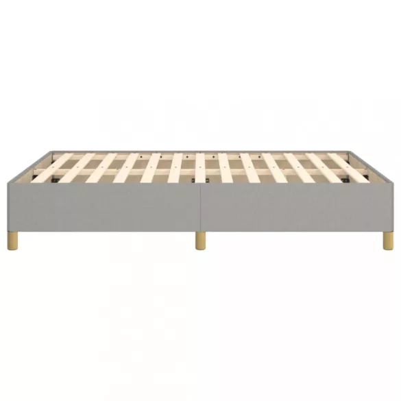 világosszürke szövet ágykeret matrac nélkül 140 x 190 cm