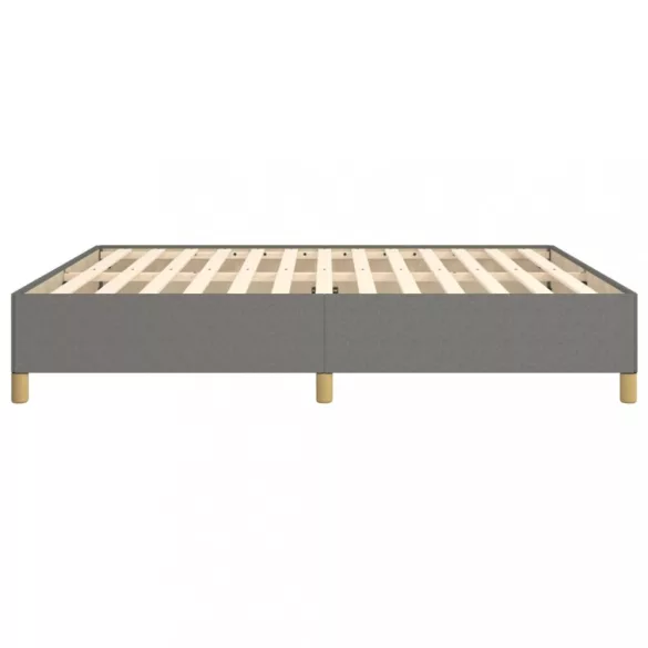 sötétszürke szövet ágykeret matrac nélkül 160 x 200 cm