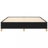 fekete szövet ágykeret matrac nélkül 160 x 200 cm