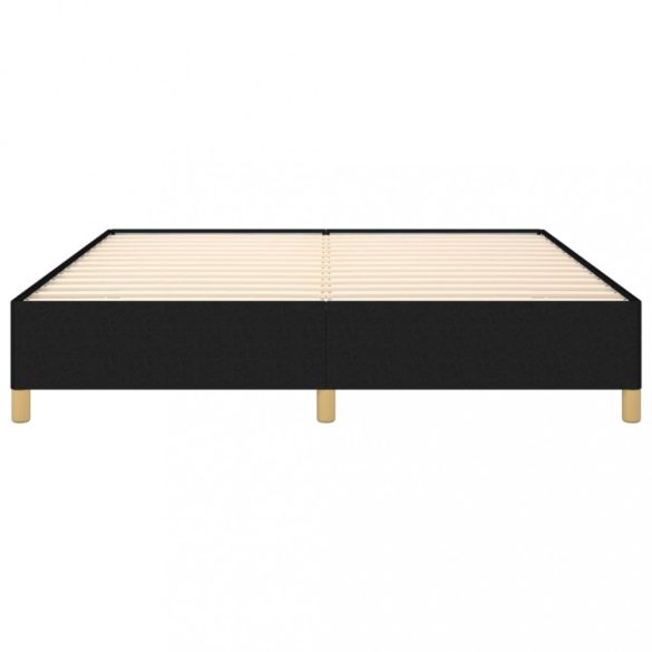 fekete szövet ágykeret matrac nélkül 160 x 200 cm