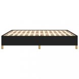 fekete szövet ágykeret matrac nélkül 160 x 200 cm