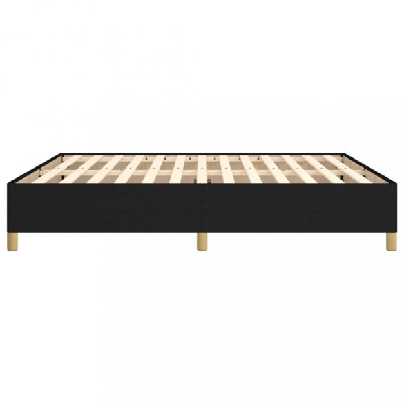 fekete szövet ágykeret matrac nélkül 160 x 200 cm