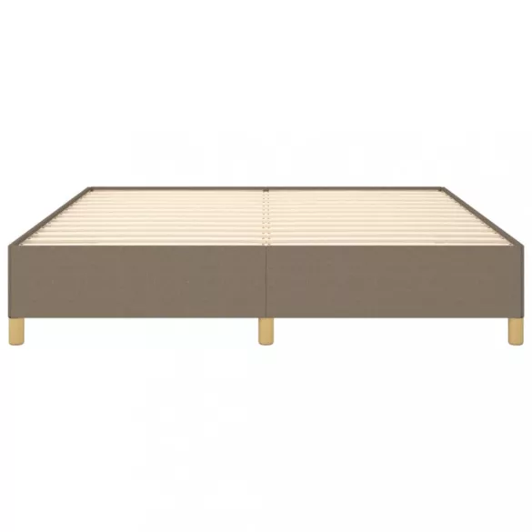 tópszínű szövet ágykeret matrac nélkül 160 x 200 cm
