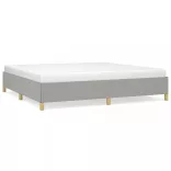 világosszürke szövet ágykeret matrac nélkül 200 x 200 cm