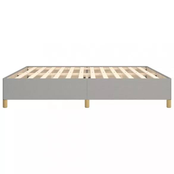 világosszürke szövet ágykeret matrac nélkül 200 x 200 cm