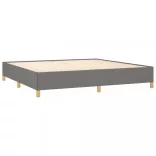 sötétszürke szövet ágykeret matrac nélkül 200 x 200 cm