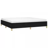 fekete szövet ágykeret matrac nélkül 200 x 200 cm