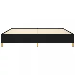 fekete szövet ágykeret matrac nélkül 200 x 200 cm
