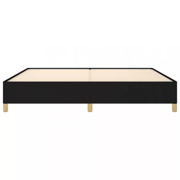fekete szövet ágykeret matrac nélkül 200 x 200 cm