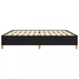 fekete szövet ágykeret matrac nélkül 200 x 200 cm