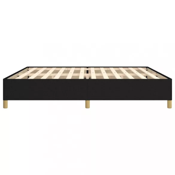 fekete szövet ágykeret matrac nélkül 200 x 200 cm