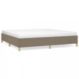 tópszínű szövet ágykeret matrac nélkül 200 x 200 cm