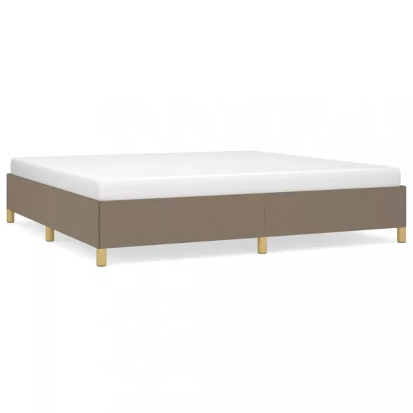 tópszínű szövet ágykeret matrac nélkül 200 x 200 cm