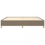 tópszínű szövet ágykeret matrac nélkül 200 x 200 cm