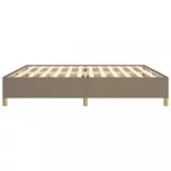 tópszínű szövet ágykeret matrac nélkül 200 x 200 cm