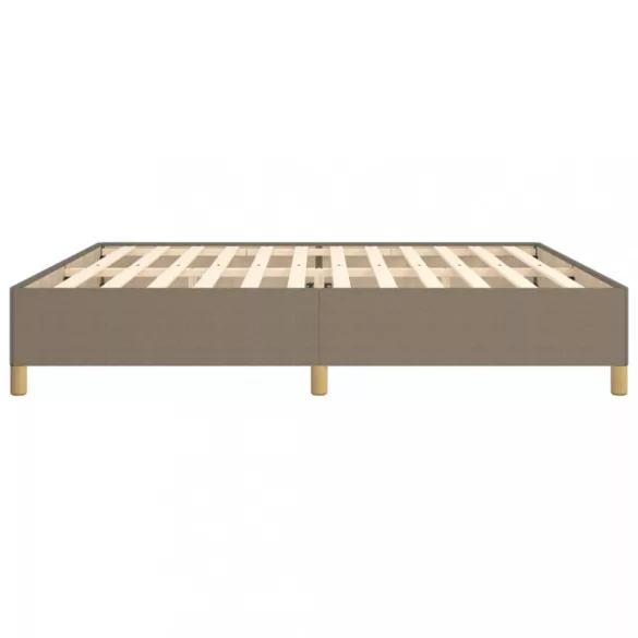 tópszínű szövet ágykeret matrac nélkül 200 x 200 cm