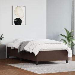 barna műbőr ágykeret 80 x 200 cm
