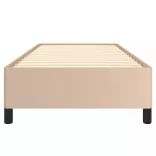 cappuccino színű műbőr ágykeret 80 x 200 cm
