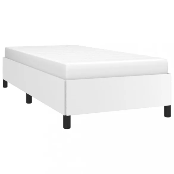 fehér műbőr ágykeret 90x190 cm