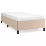 cappuccino színű műbőr ágykeret 100x200 cm