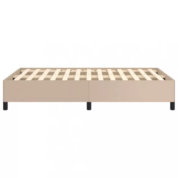 cappuccino színű műbőr ágykeret 120 x 200 cm