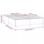 fehér műbőr ágykeret 140x190 cm