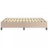 cappuccino színű műbőr ágykeret 140 x 200 cm