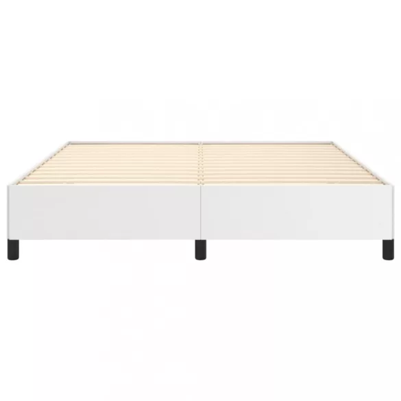 fehér műbőr ágykeret 160x200 cm