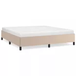 cappuccino színű műbőr ágykeret 160x200 cm