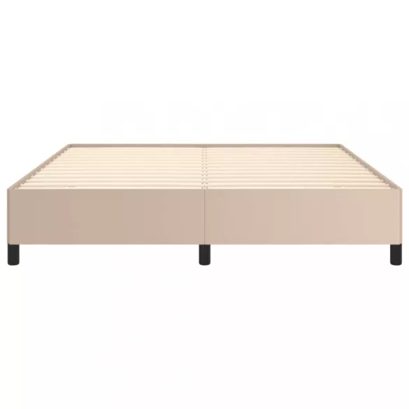 cappuccino színű műbőr ágykeret 160x200 cm