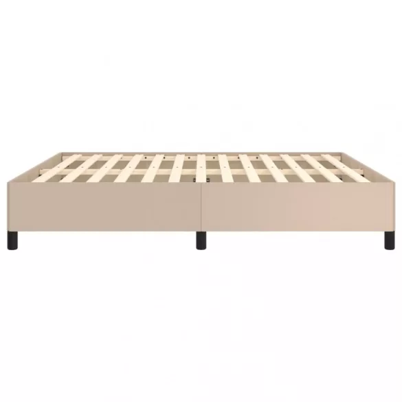 cappuccino színű műbőr ágykeret 160x200 cm