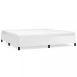 fehér műbőr ágykeret 200x200 cm