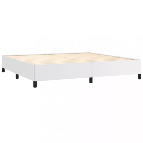 fehér műbőr ágykeret 200x200 cm