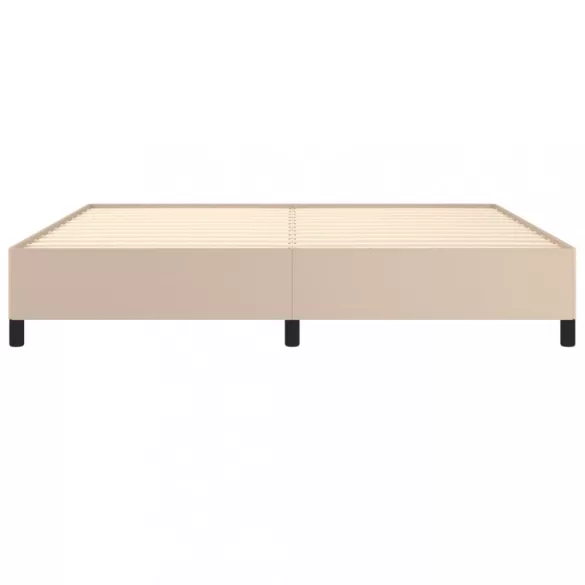cappuccino színű műbőr ágykeret 200x200 cm