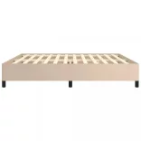 cappuccino színű műbőr ágykeret 200x200 cm