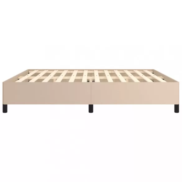 cappuccino színű műbőr ágykeret 200x200 cm