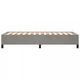 világosszürke bársony ágykeret matrac nélkül 90x190 cm