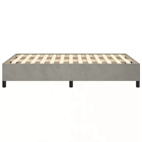 világosszürke bársony ágykeret matrac nélkül 120x200 cm