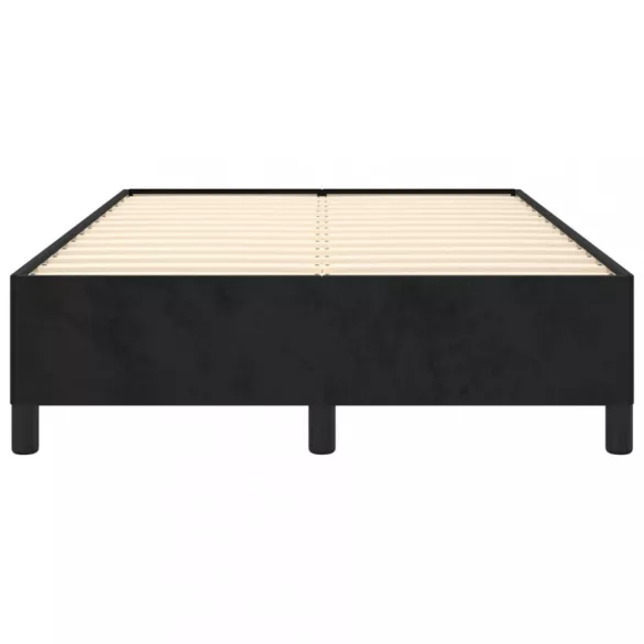 fekete bársony ágykeret matrac nélkül 120x200 cm