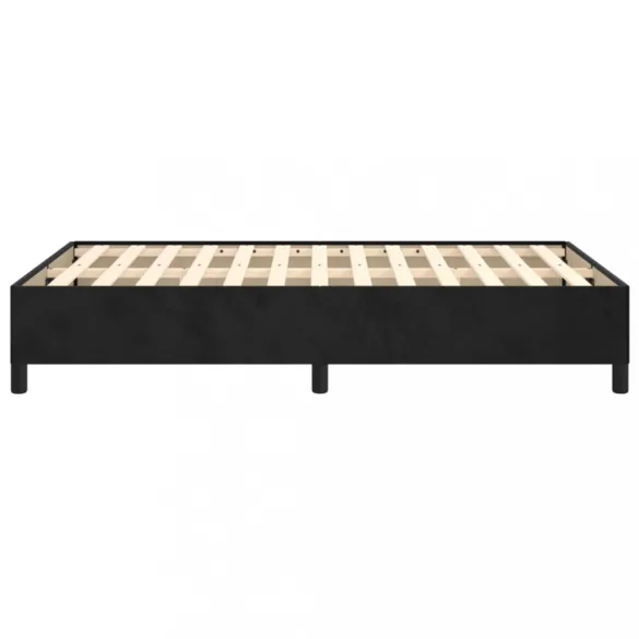 fekete bársony ágykeret matrac nélkül 120x200 cm