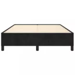 fekete bársony ágykeret matrac nélkül 140 x 190 cm