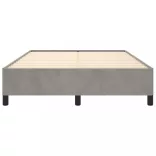 világosszürke bársony ágykeret matrac nélkül 140x200 cm