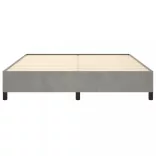 világosszürke bársony ágykeret matrac nélkül 180 x 200 cm
